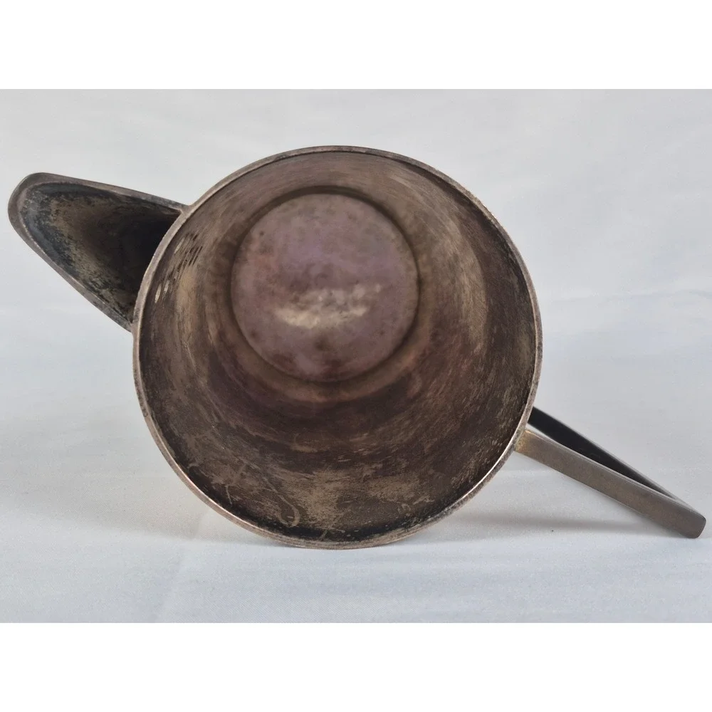 Towle Laslo Silverplate Cocktail Pitcher Brass MCM Barware Strainer Vintage